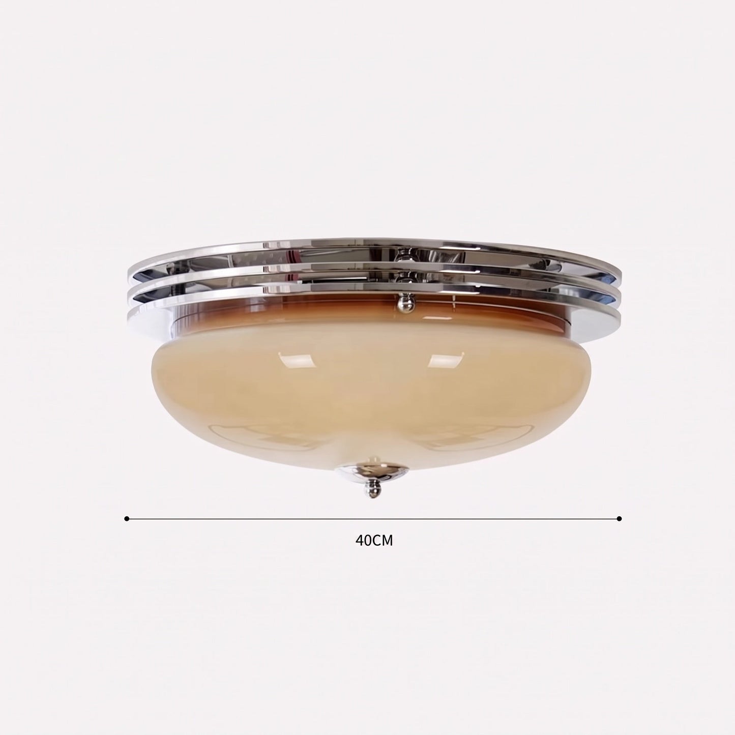 Bauhaus Amber Glass Flush Mount