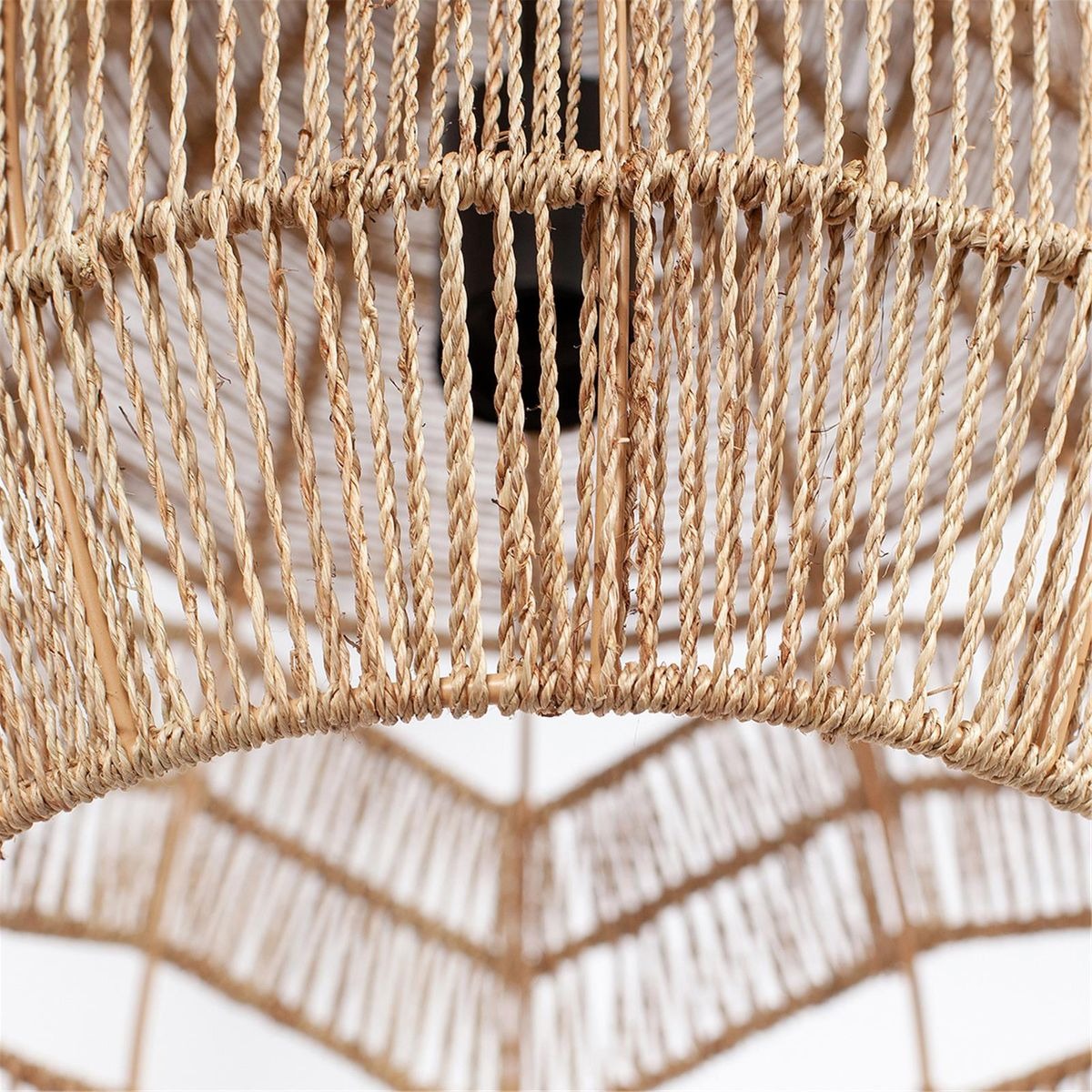 Retro Rattan Rope Hanging Lampshade