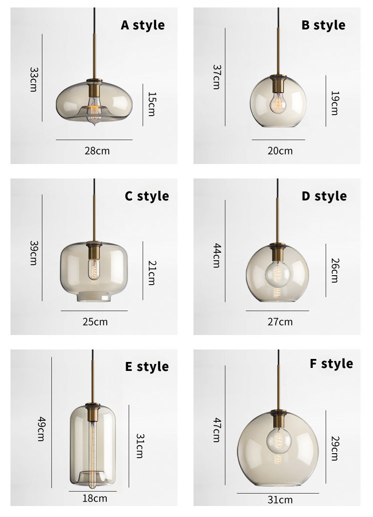 Minimalist Glass Coffee Bar Pendant