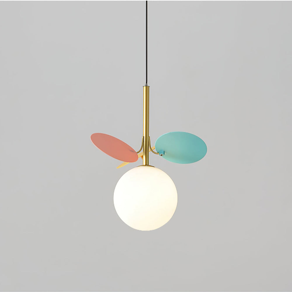 Modern Glass Art Colorful Macaron LED Pendant Light