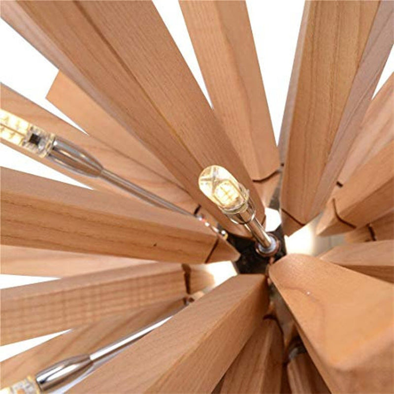 Solid Wood Starburst Chandelier