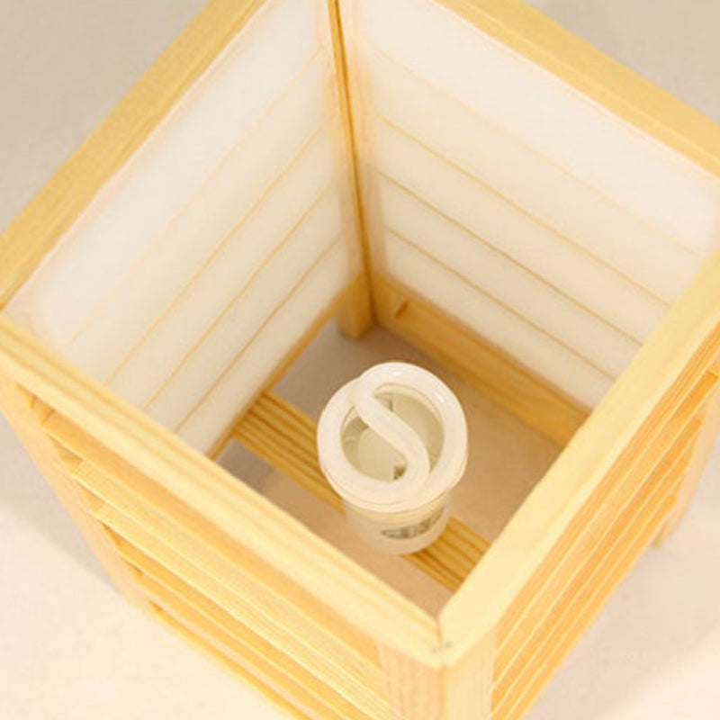 Small Wooden Japanese Desk Light