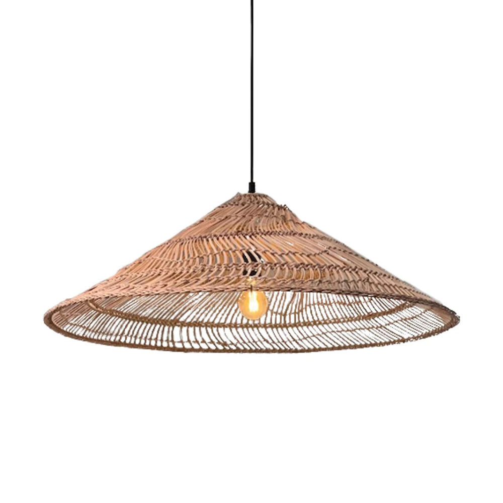Rustic Umbrella Wicker Lampshade