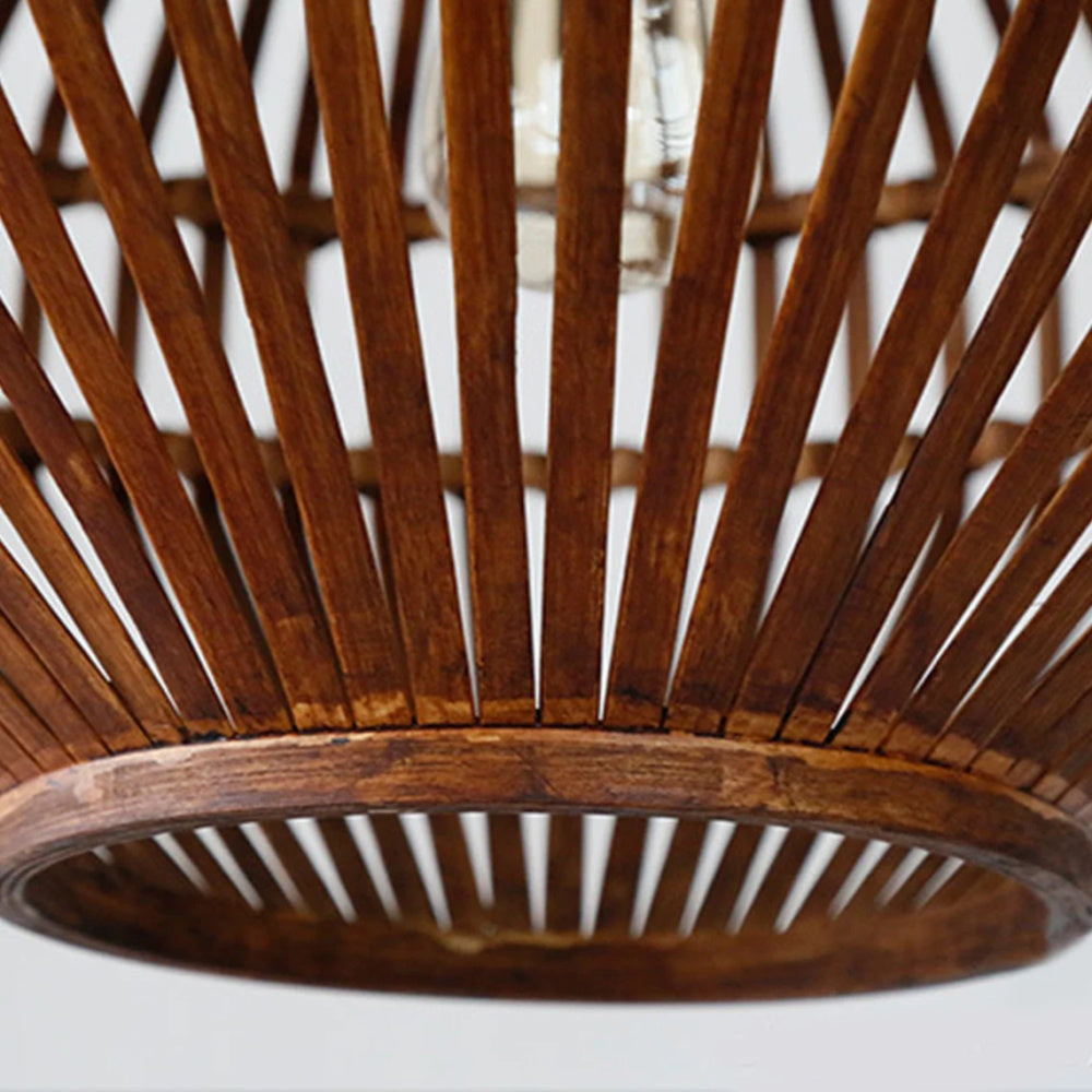 Braided Bamboo Lantern Chandelier