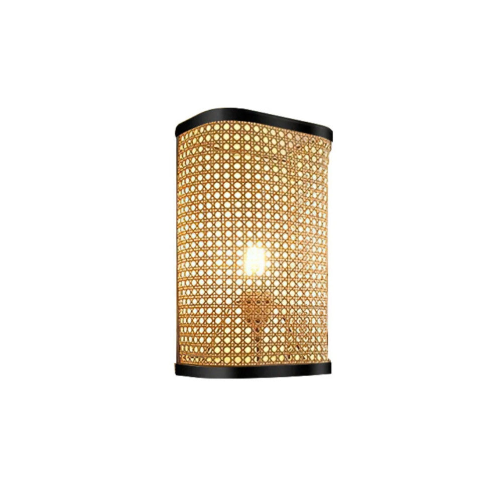 Rectangular Bamboo Wall Sconce