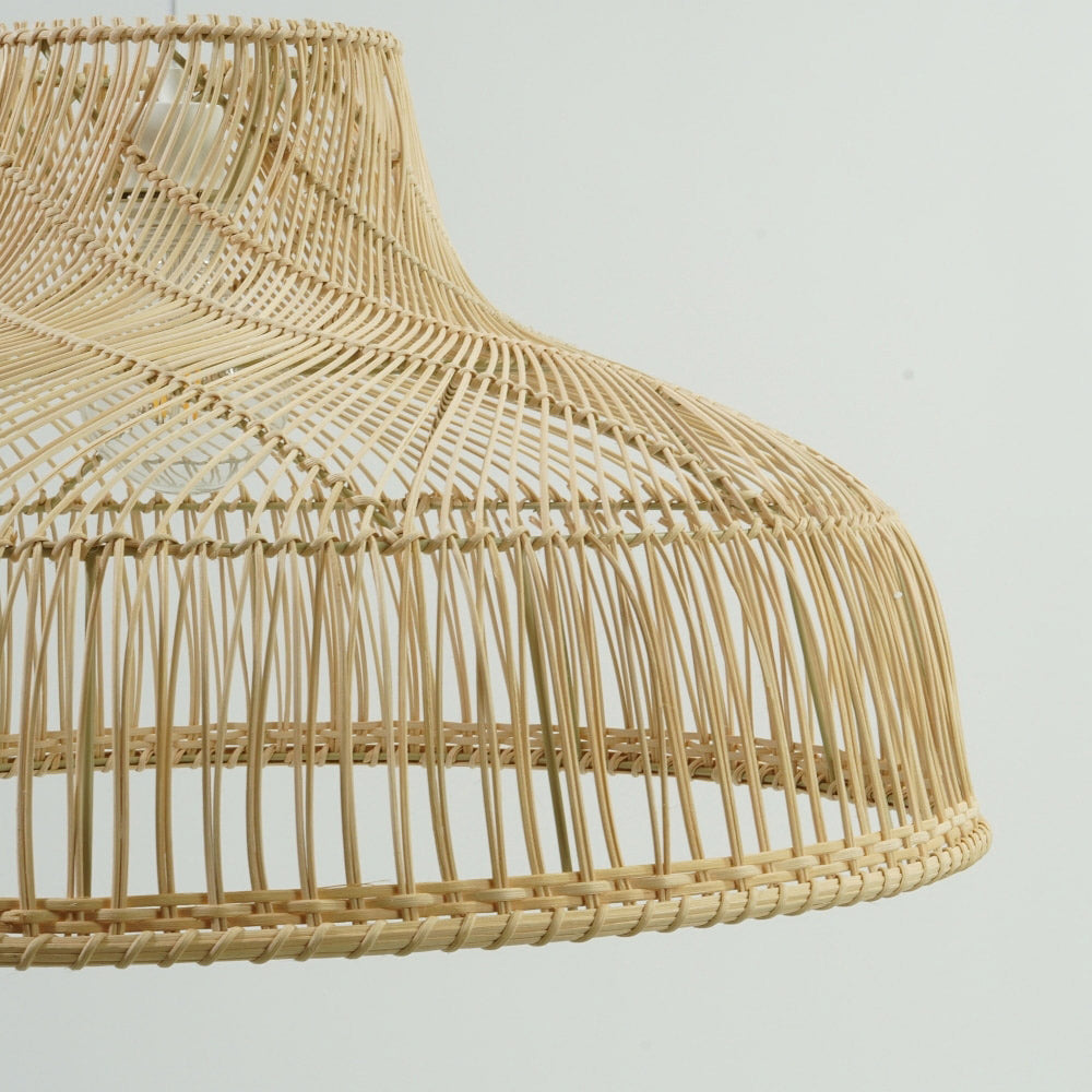 Rattan Woven Bowl Pendant Light