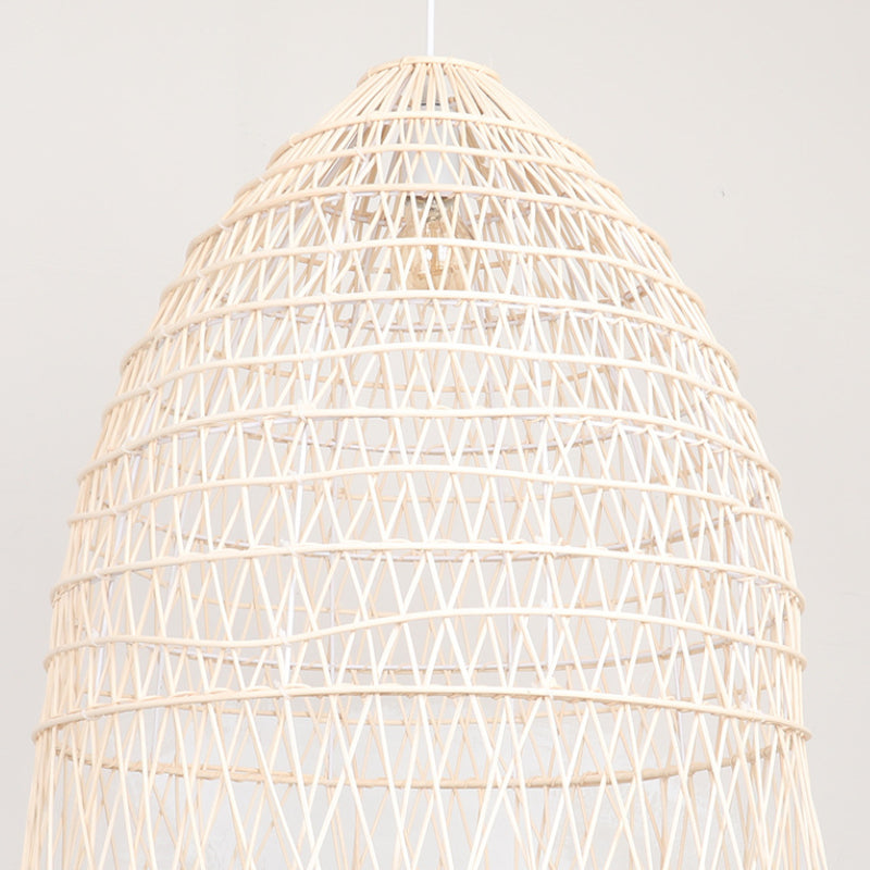 Handwoven Rattan Vertical Pendant