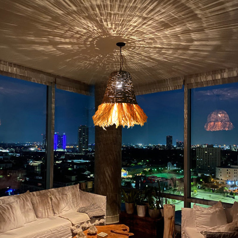 Seagrass Fringe Pendant Light