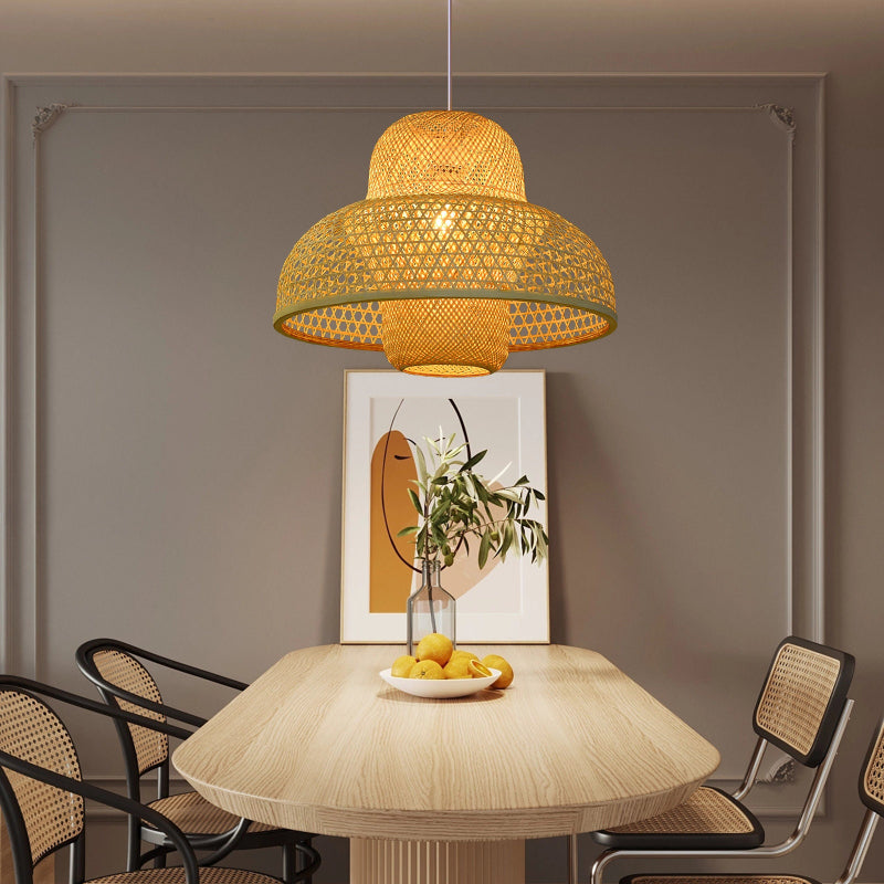 Natural Rattan Woven Pendant Light