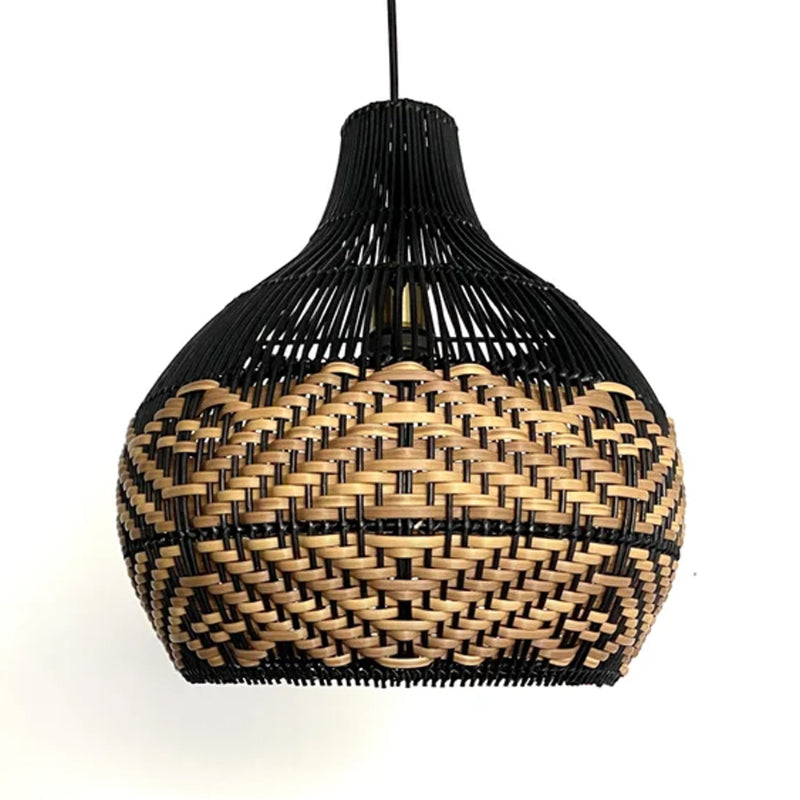 Beach Rattan Herringbone Island Pendant