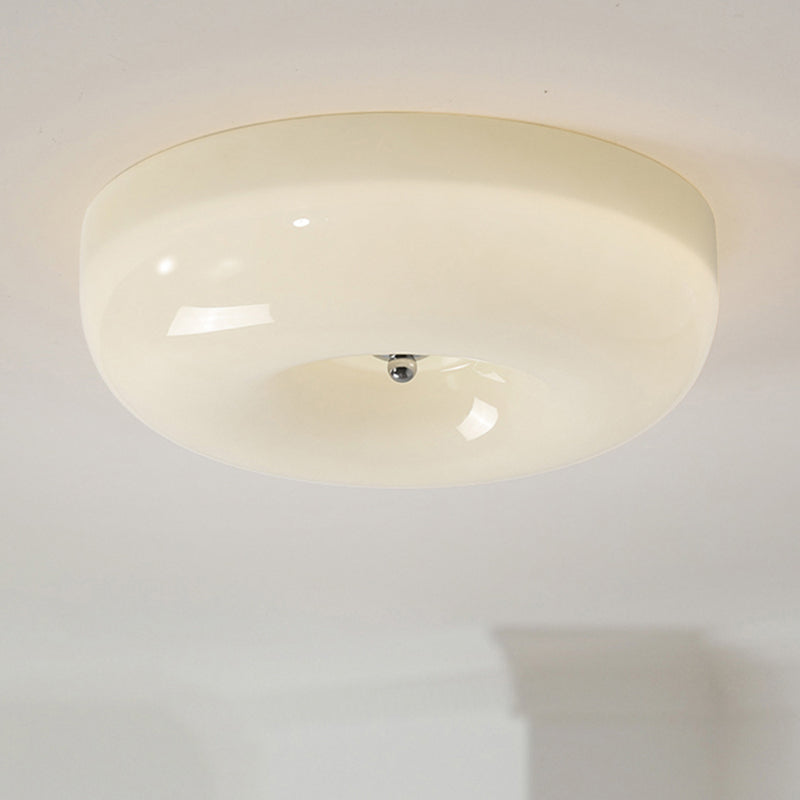 Cream Pudding Round Ceiling Lamp