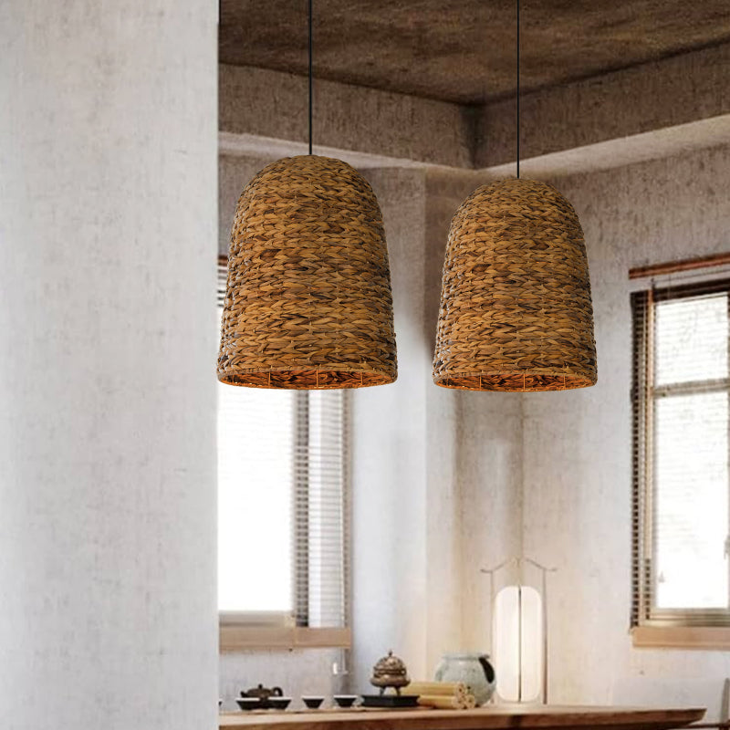 Classic Wicker Weave Rattan Pendant