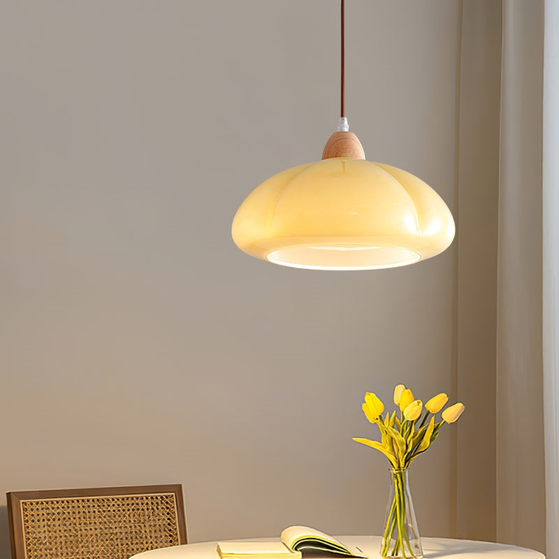 Pumpkin Glass Pendant Light