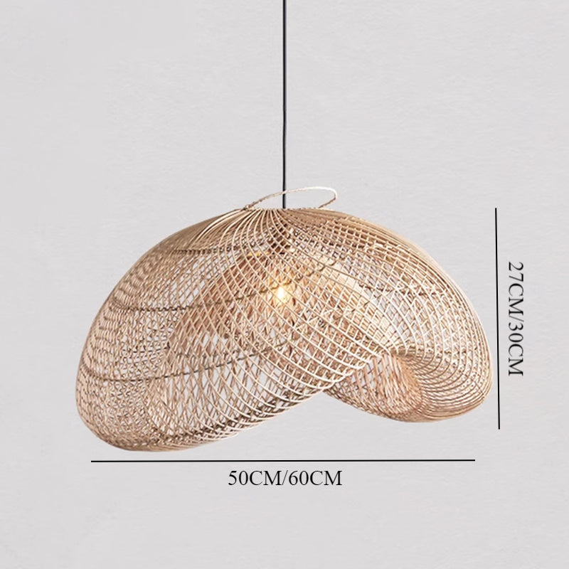 Japanese Wabi-Sabi Rattan Pendant