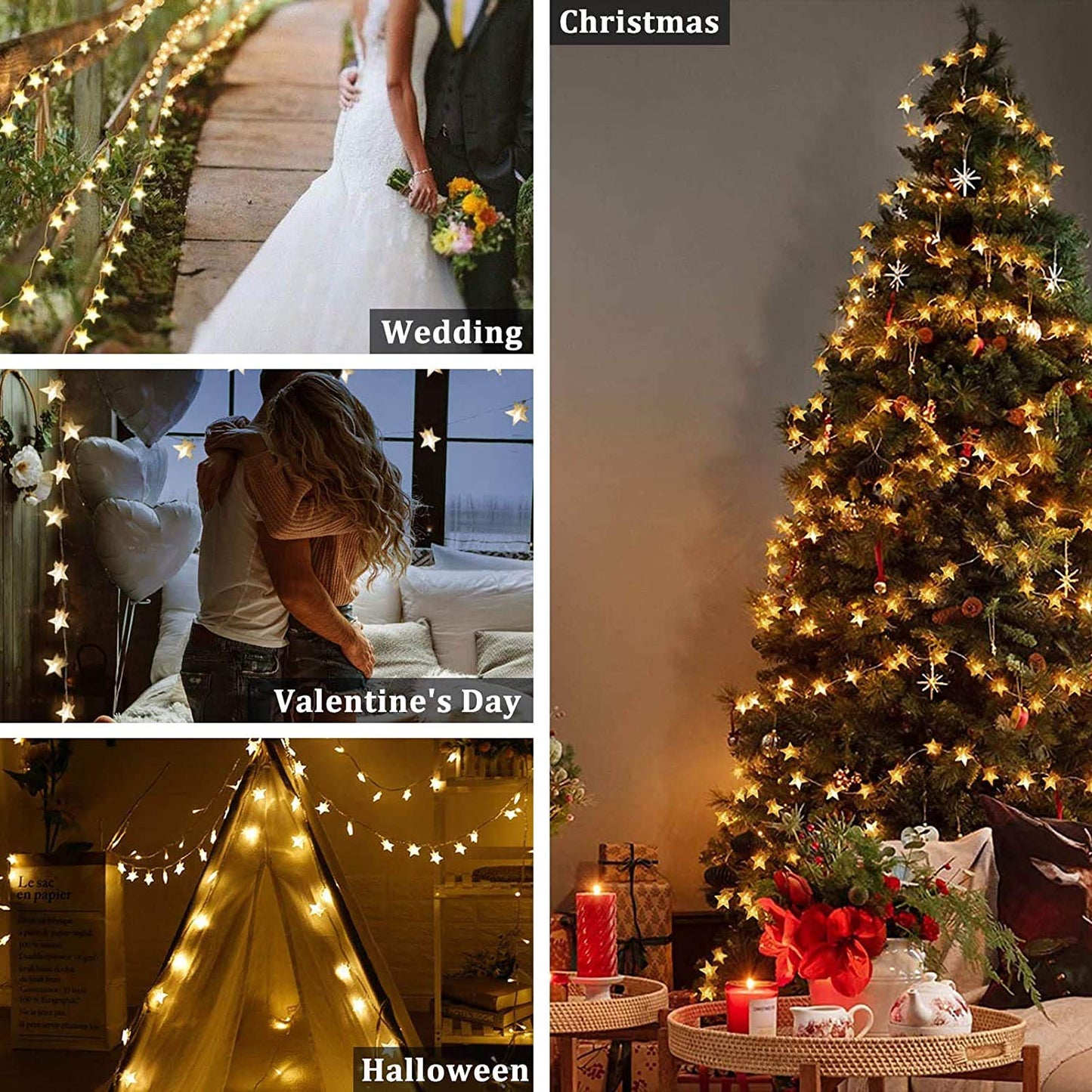 Star LED String Lights, 20 to 200 LED