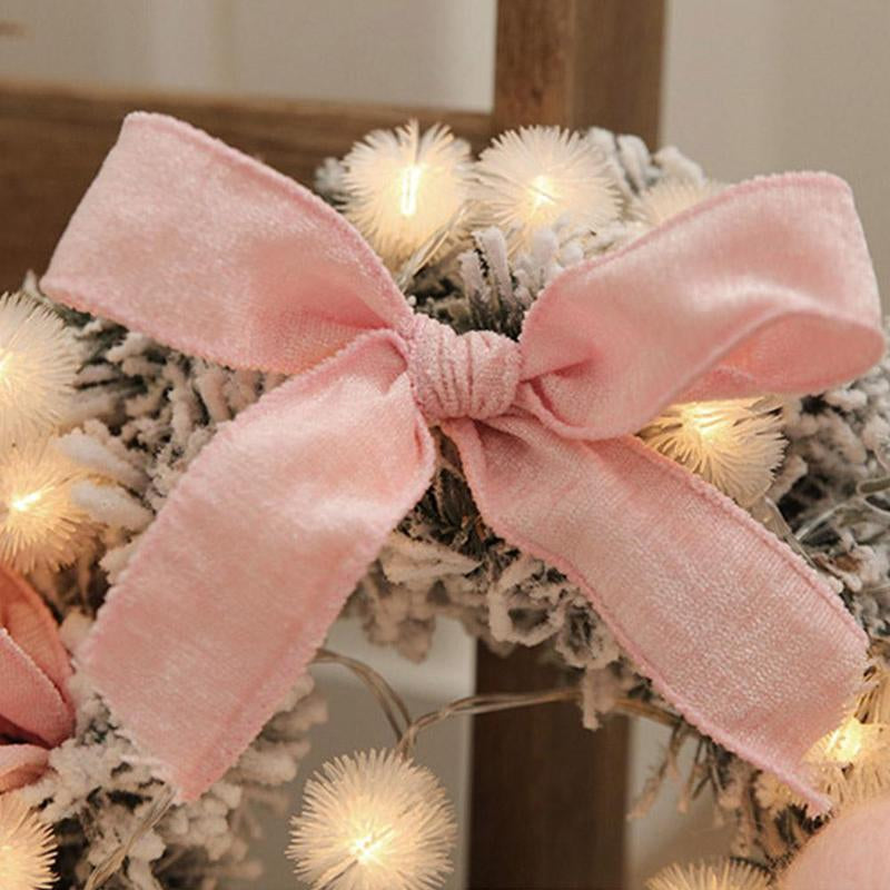 Pre-Lit Rattan Christmas Wreath