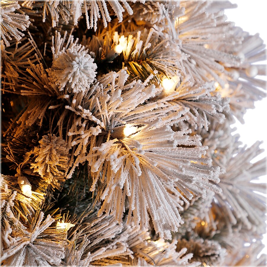 Pre-Lit Snow Flocked Christmas Tree 1.8m
