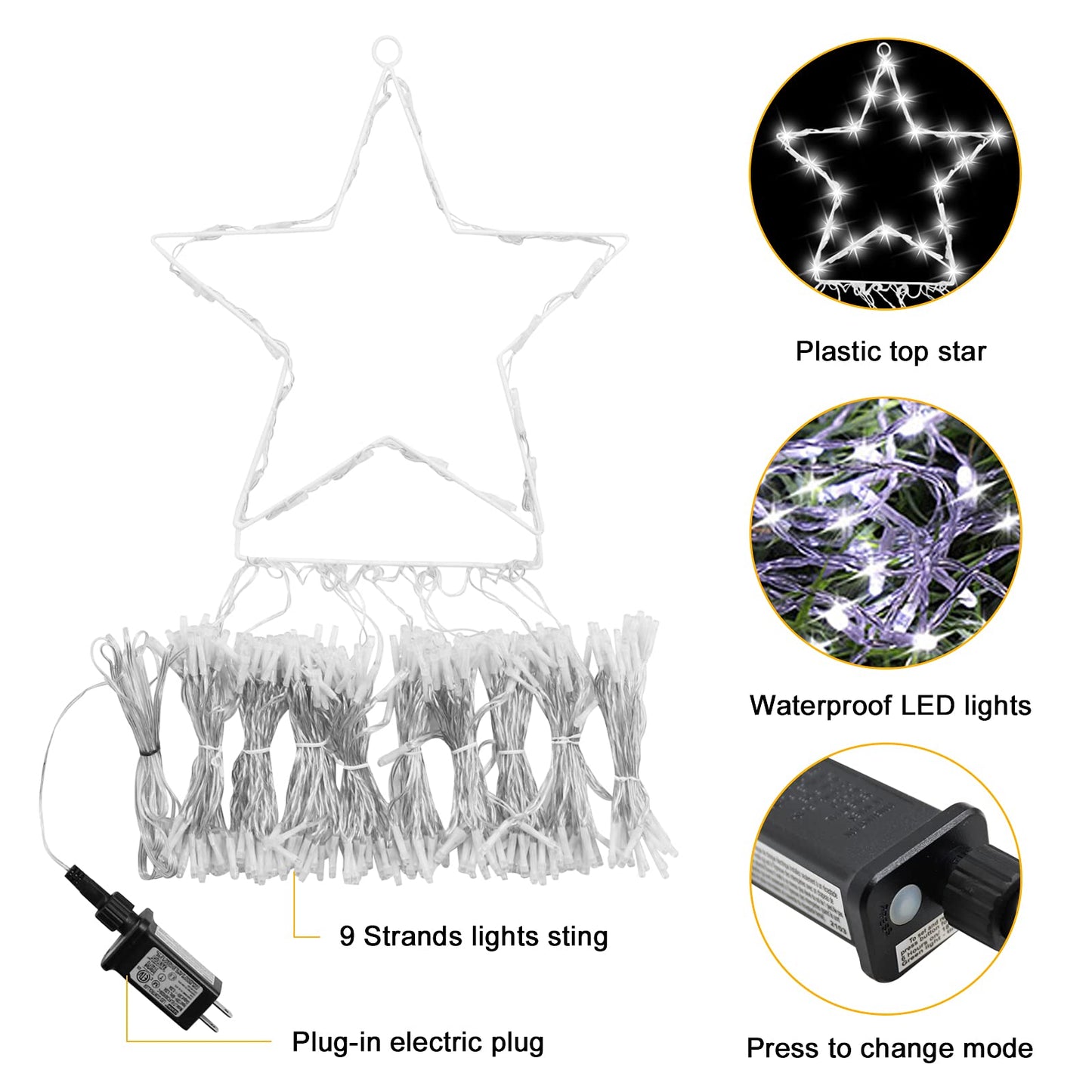 Outdoor Star LED Tree Lights, 350 LED