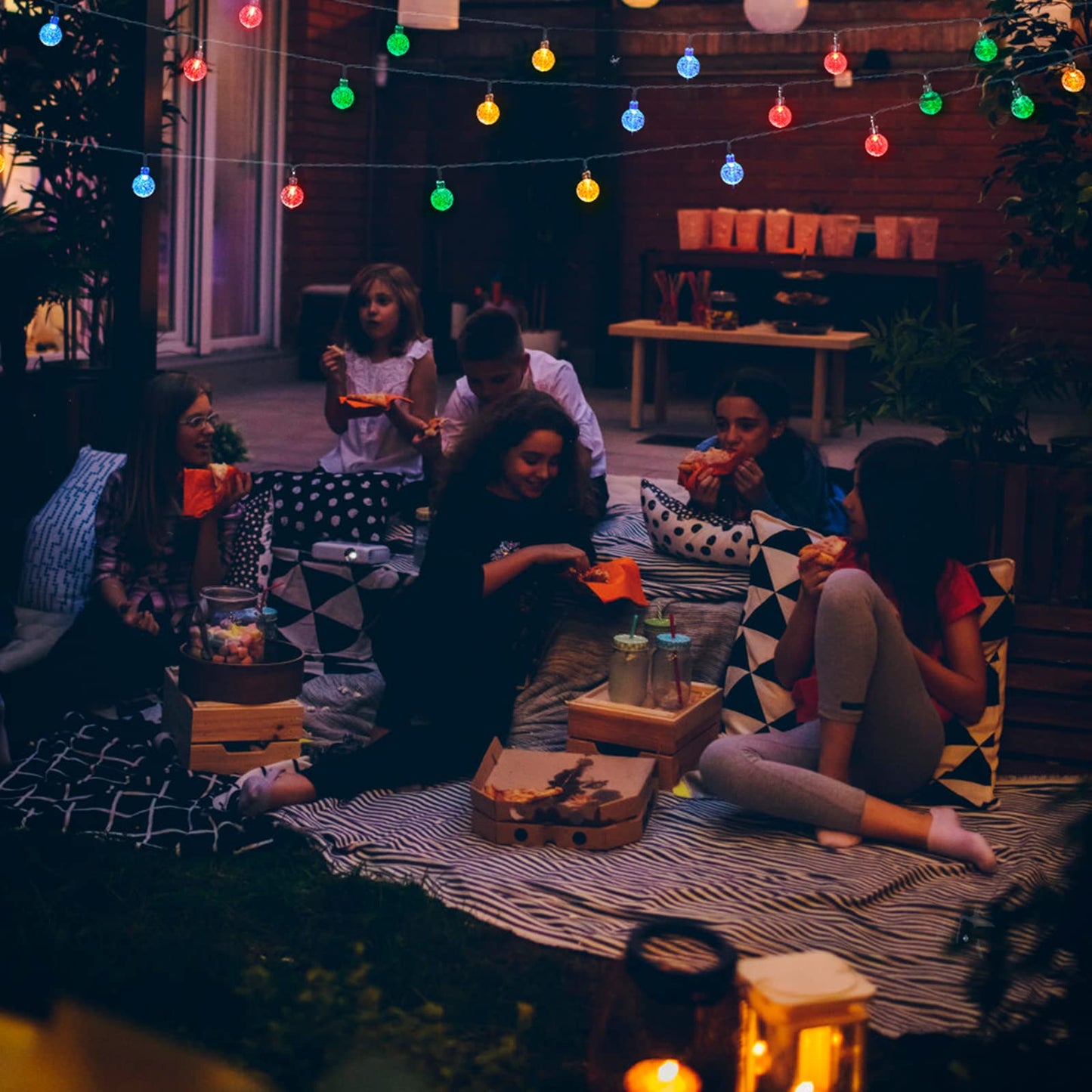 Solar Crystal Globe String Lights