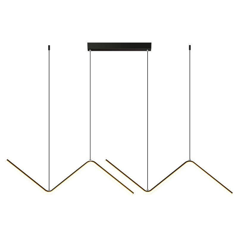 Minimalist LED Strip Pendant Light, 90cm