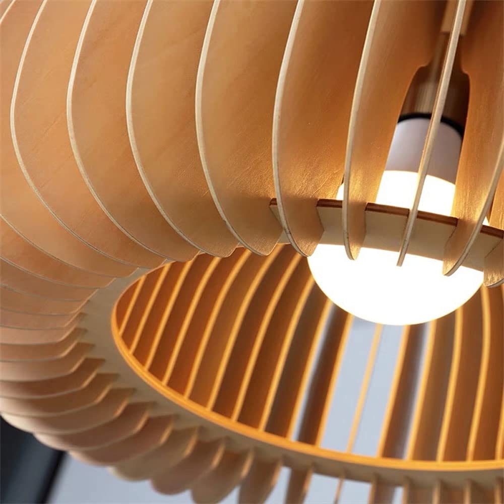 Wooden Pumpkin Farmhouse Pendant Light