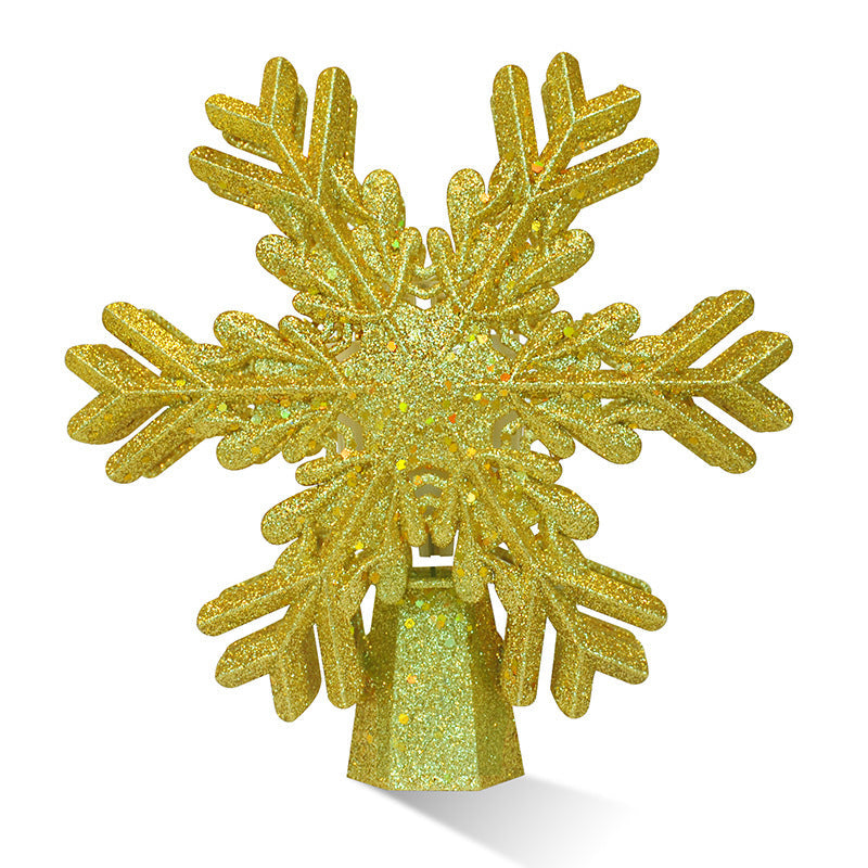 Rotating LED Snowflake Tree Topper