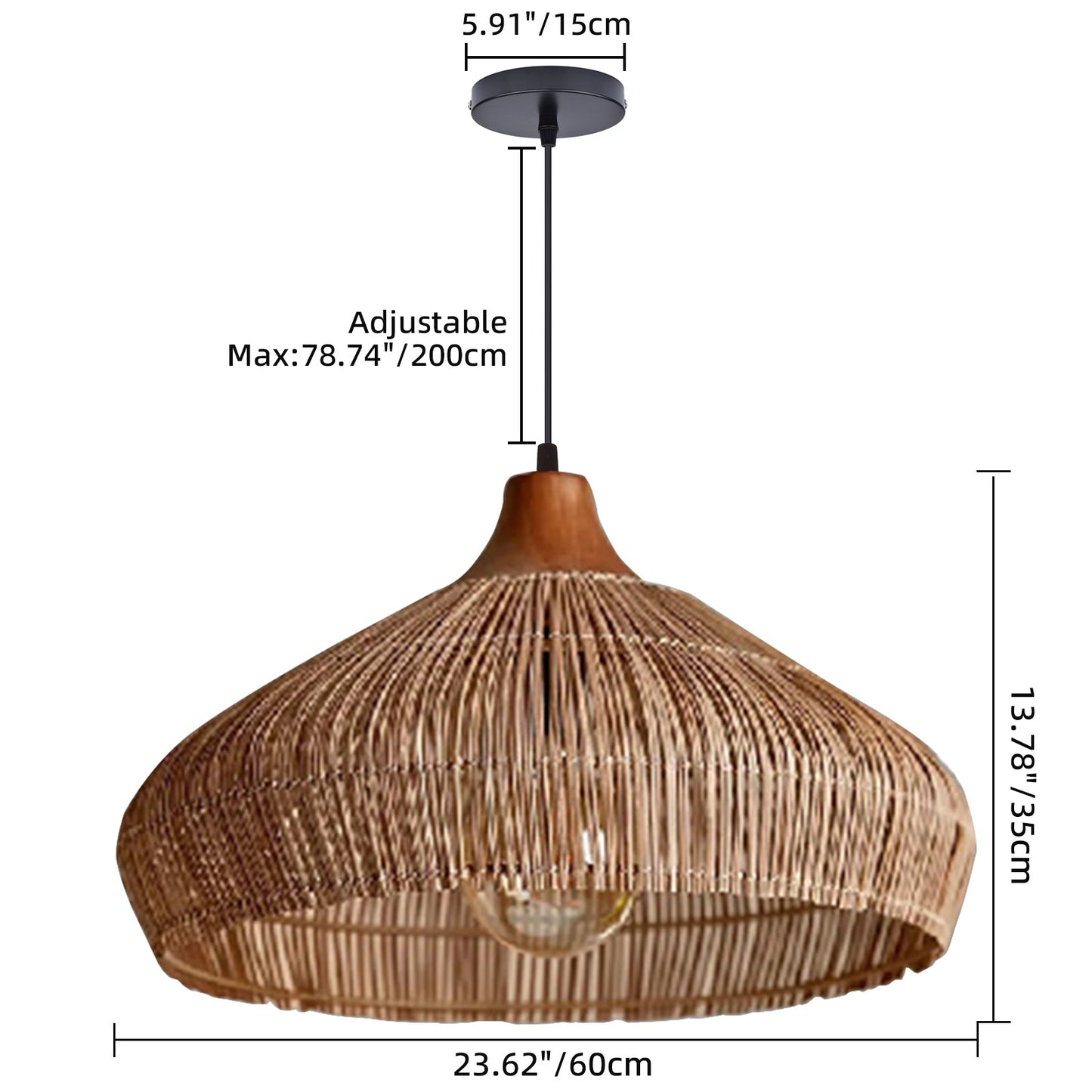 Hand-Woven Rattan Coastal Dome Lamp