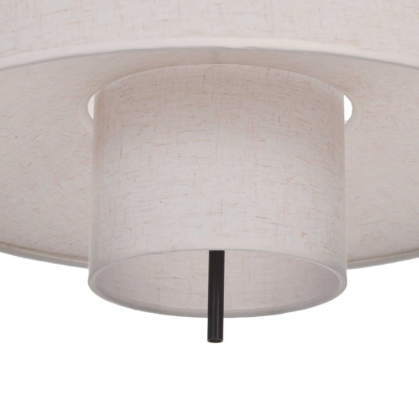 Nested Linen Drum Pendant Light