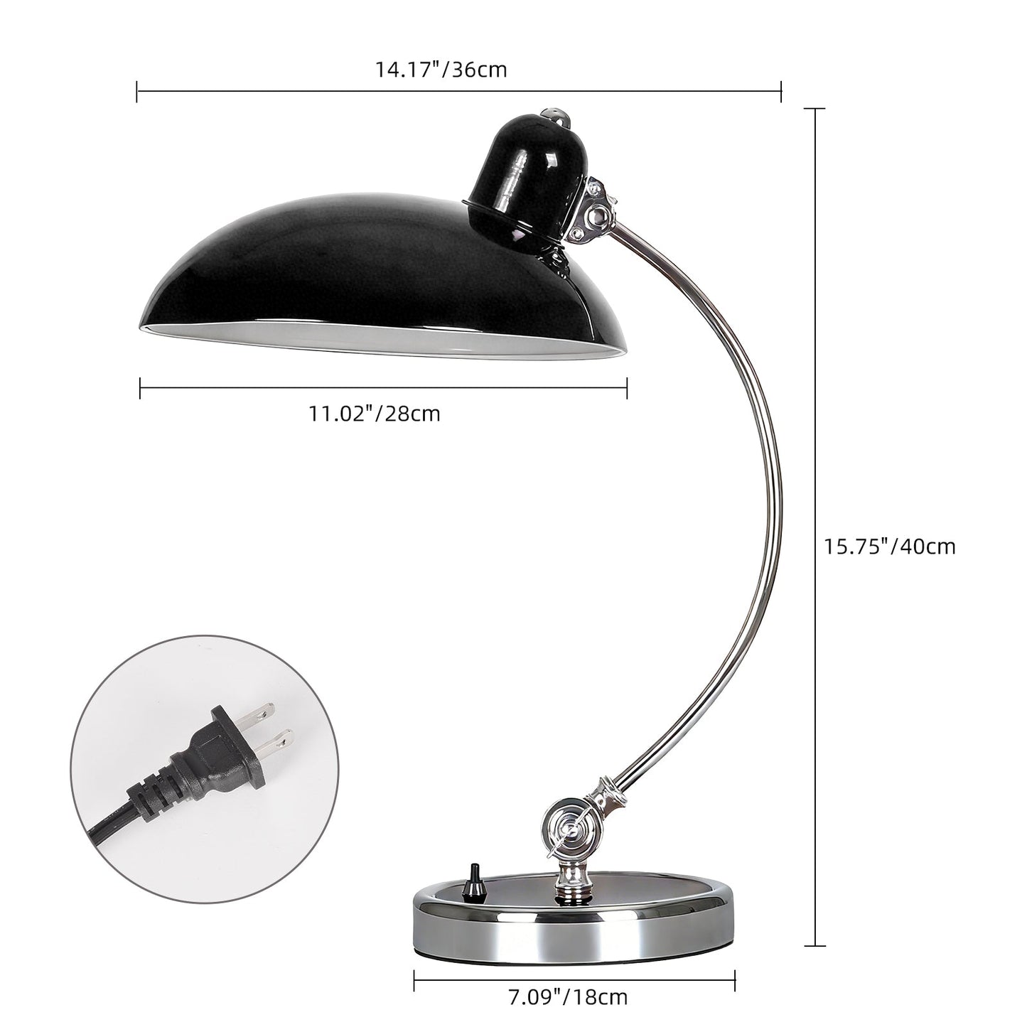Bauhaus Gooseneck Banker's Desk Lamp
