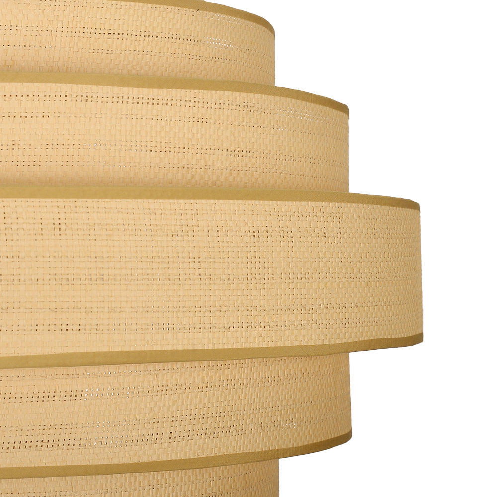 Tiered Wood Veneer Pagoda Chandelier