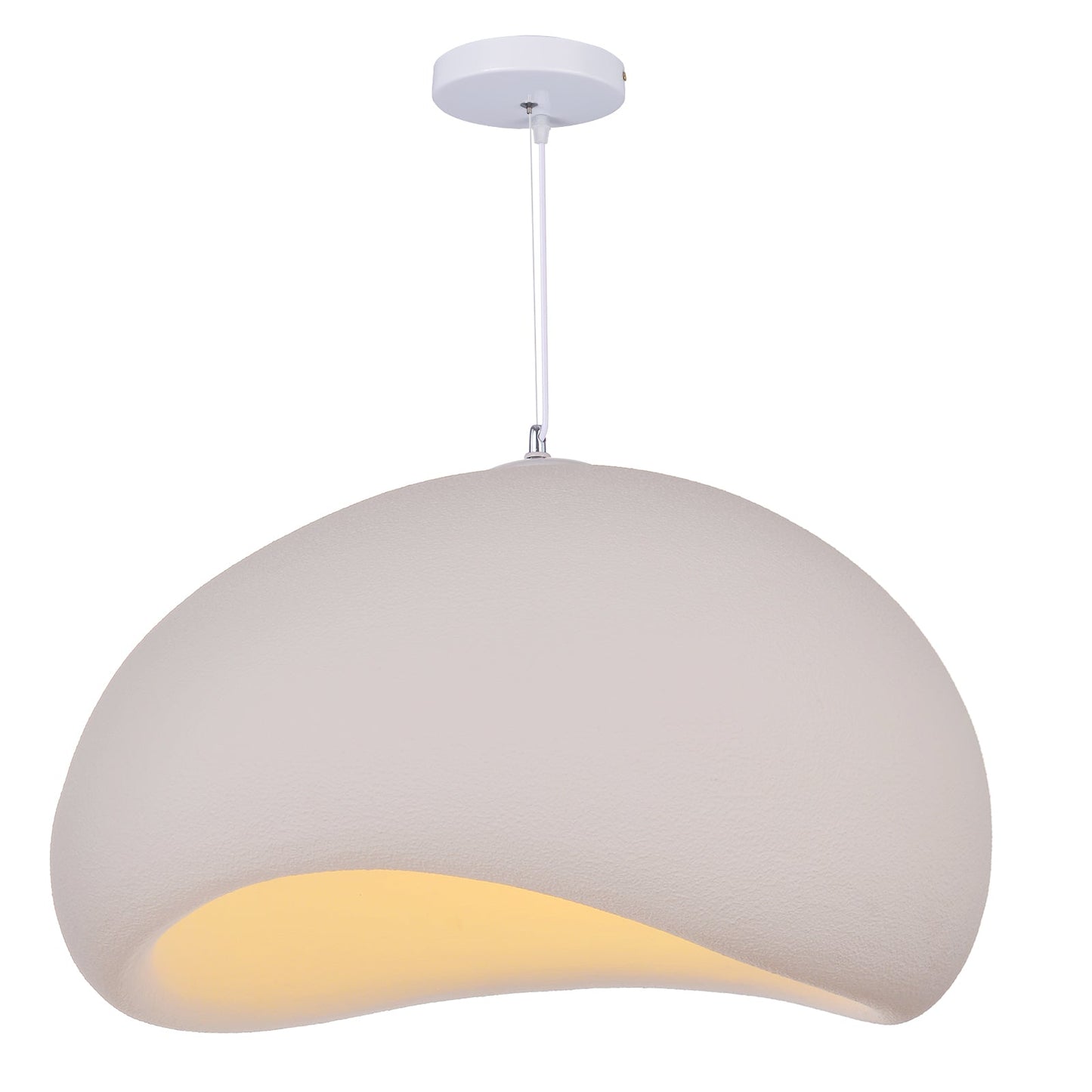 Wabi-Sabi Plaster Mushroom Pendant
