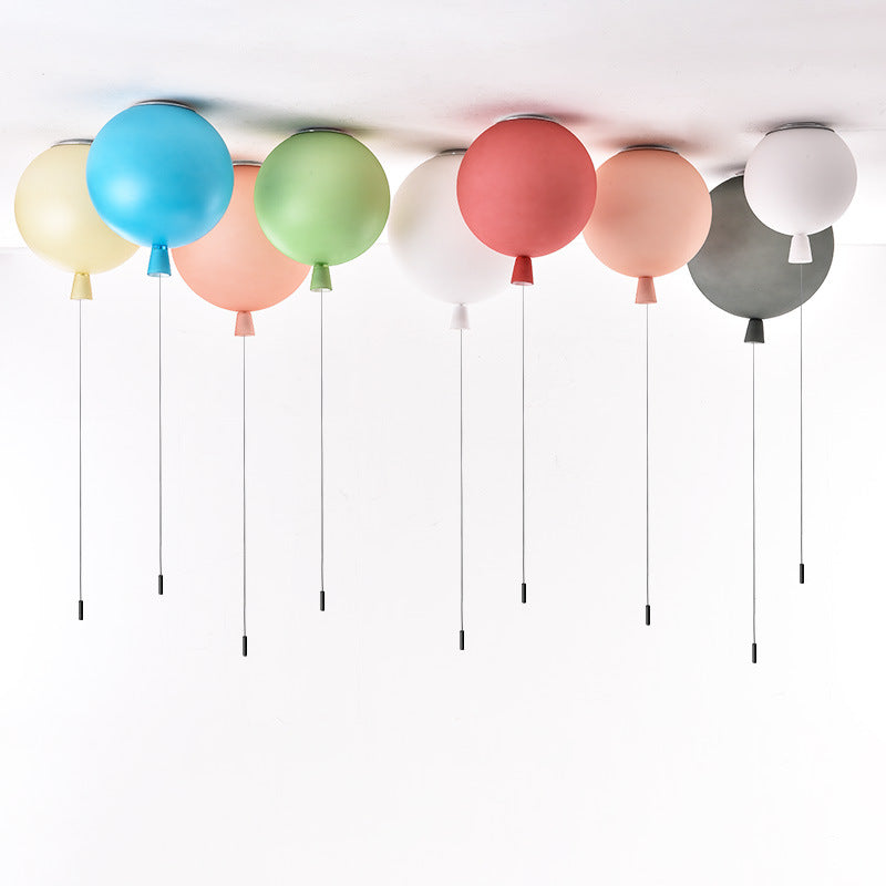 Balloon Glass Flush Mount for Kids Rooms