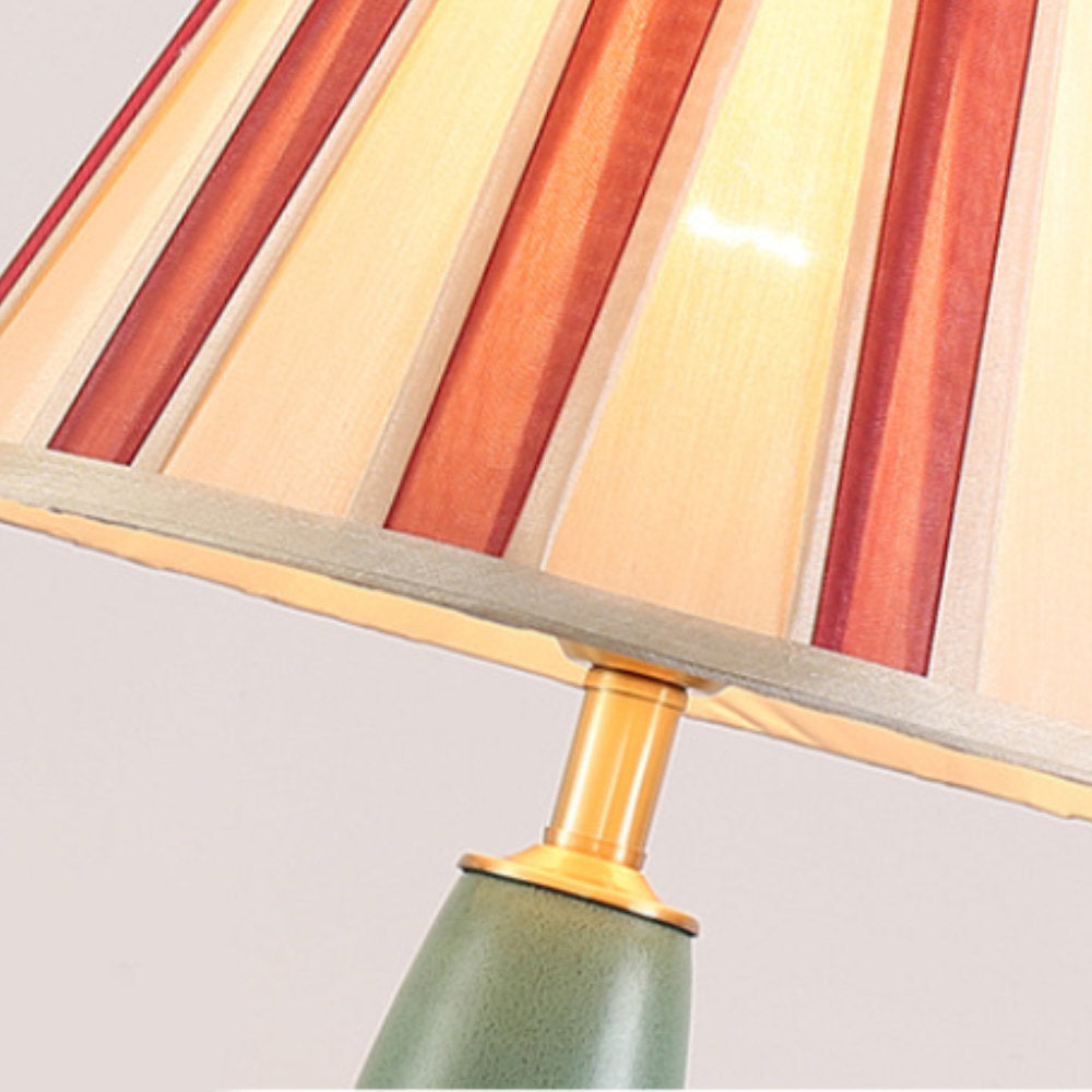 Brass and Ceramic Table and Floor Lamp
