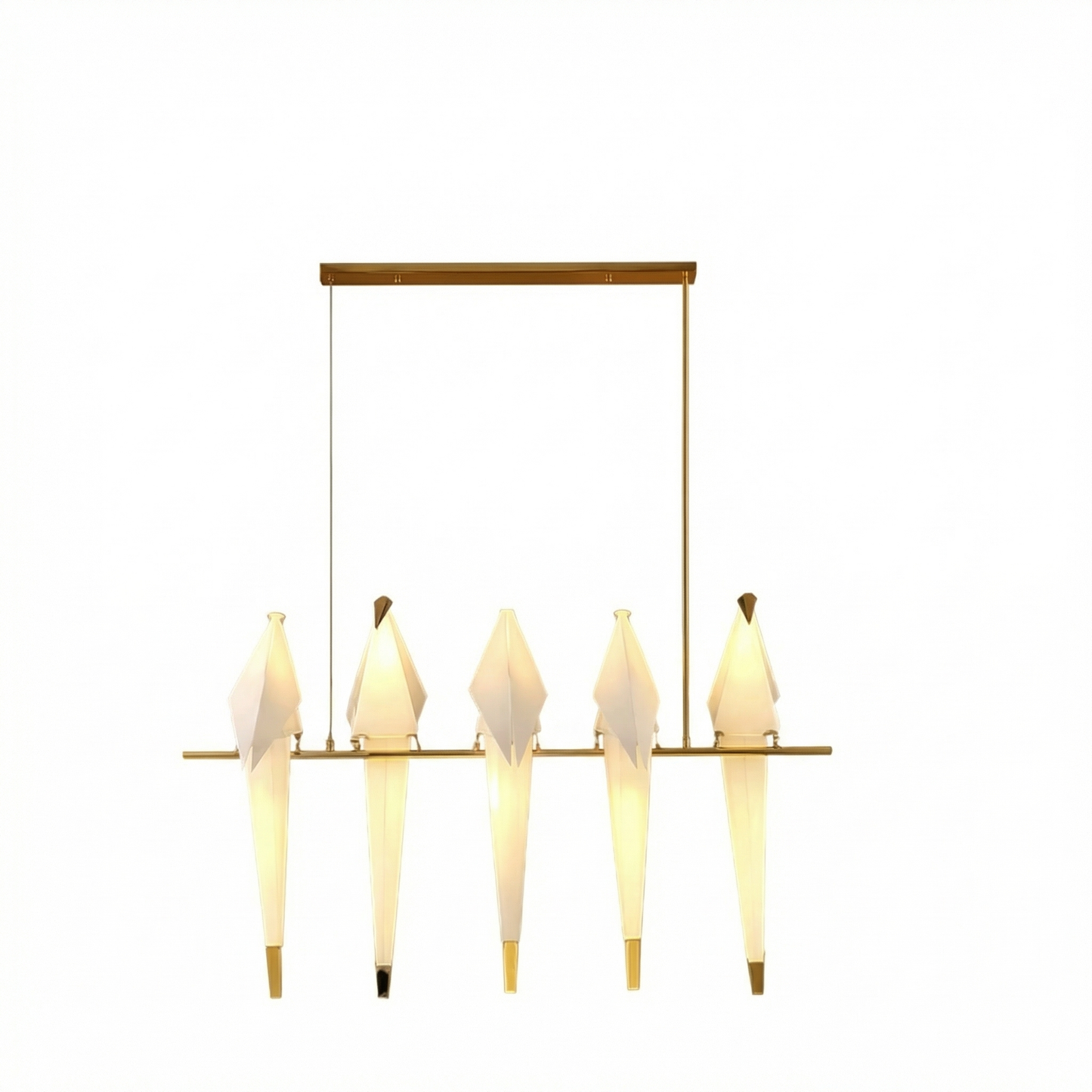 5-Bird Grand Linear Origami Pendant