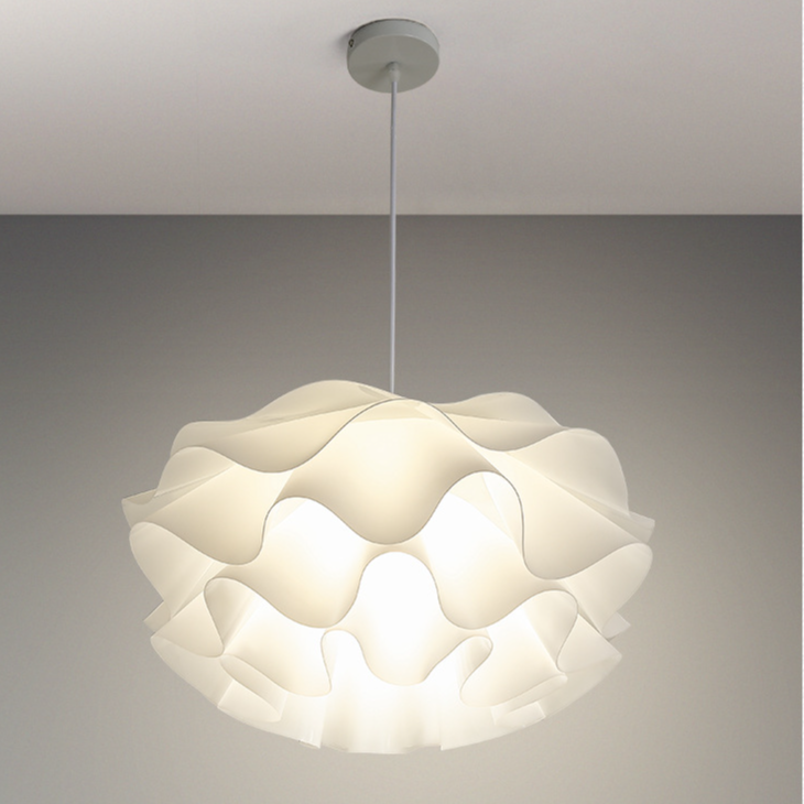 Wavy Scalloped Layered Pendant Light