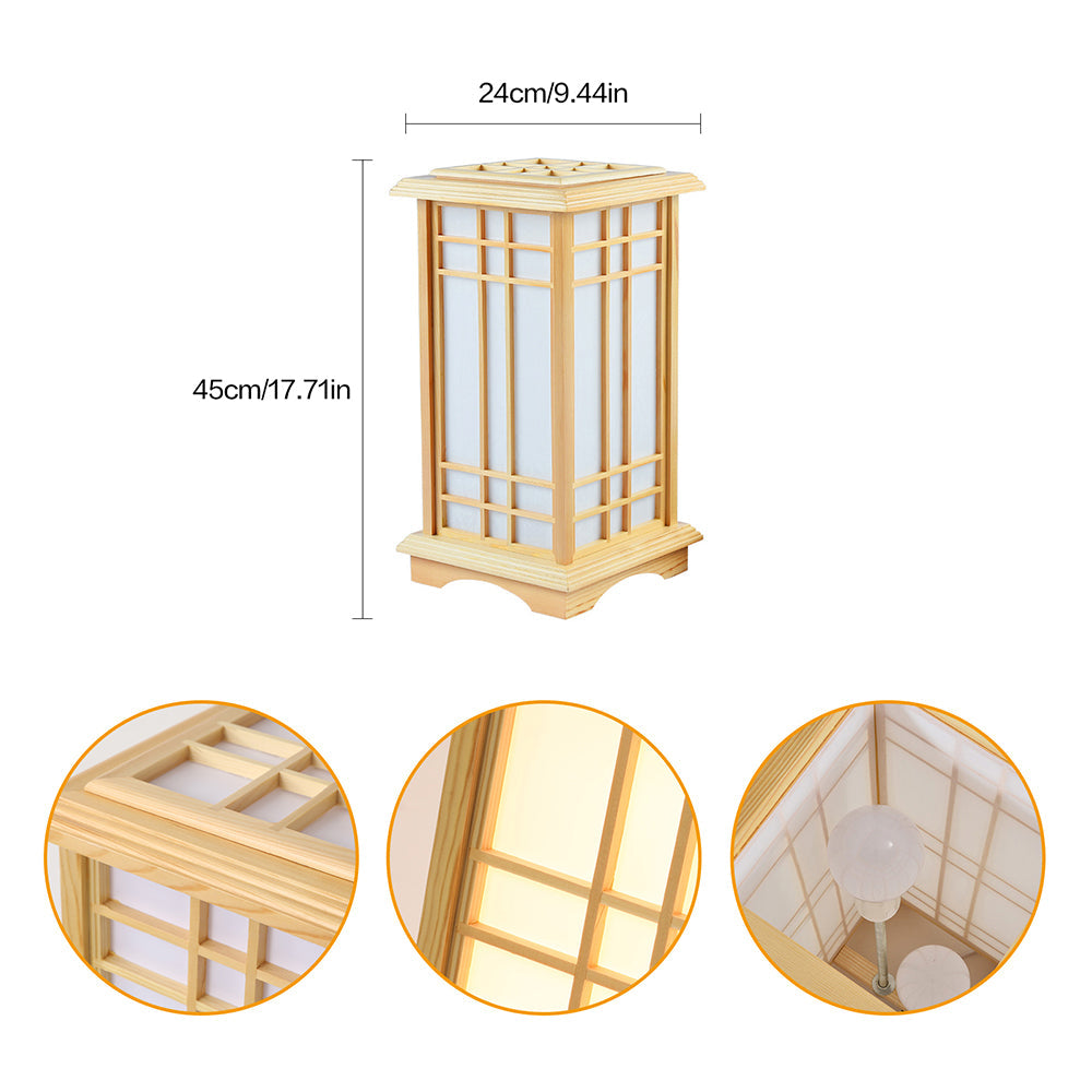 Wood and Rattan Tatami Table Lamp