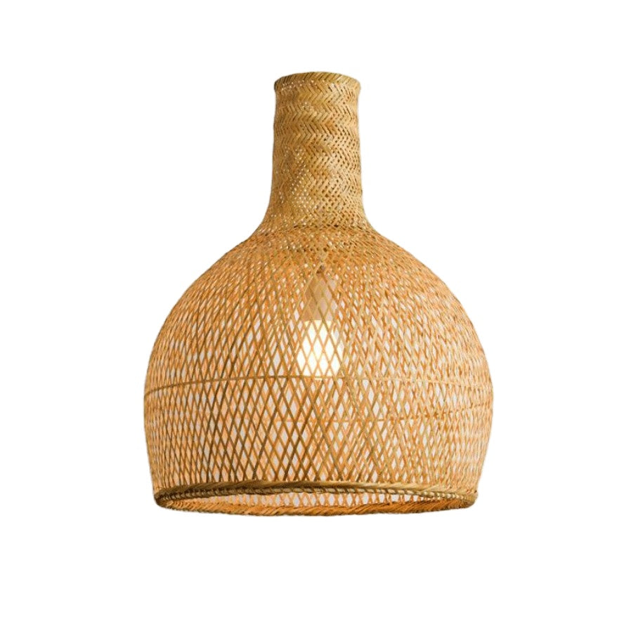 Coastal Woven Bamboo Pendant Light