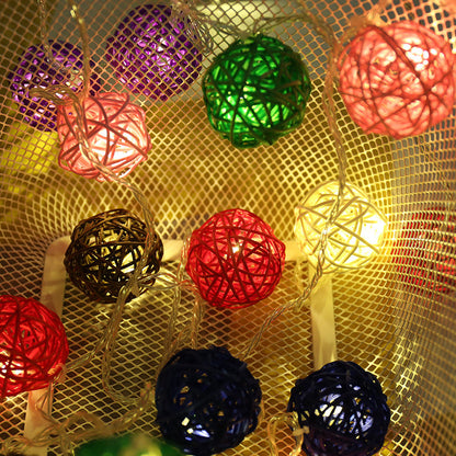 Rattan Ball String Lights