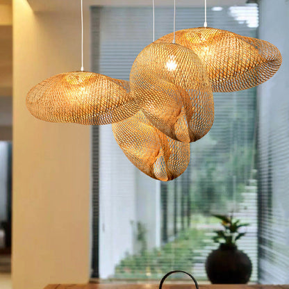 Woven Bamboo Pendant Light, 38-100cm