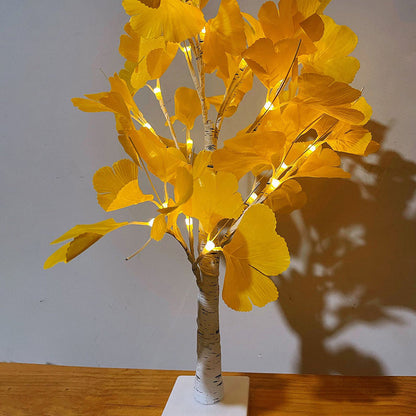 Lighted Birch Tree with Egg Ornaments