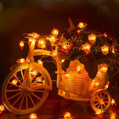 Acorn Harvest String Lights, Battery