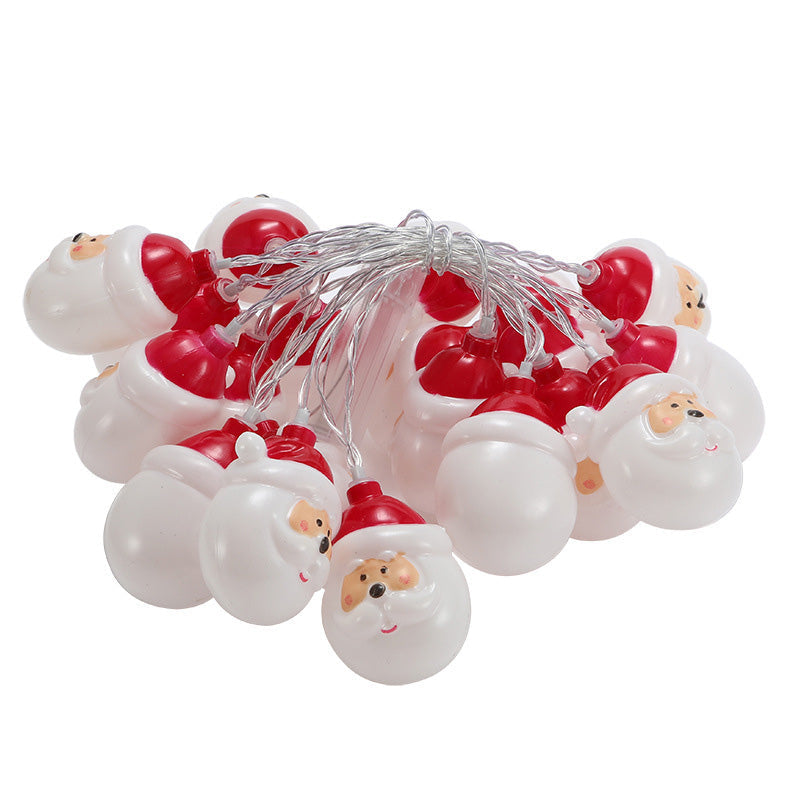 Snowman and Santa Christmas String Lights