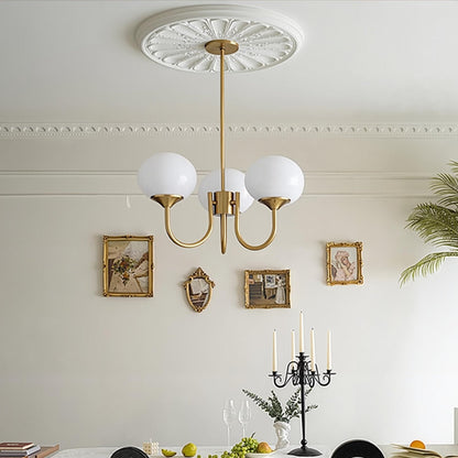 Candy Colour Gooseneck Globe Chandelier