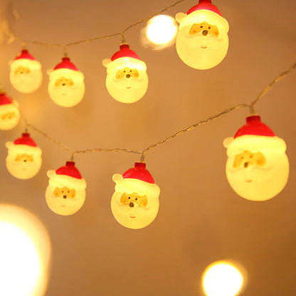 Snowman and Santa Christmas String Lights