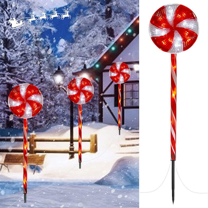 Candy Cane Christmas Path Lights