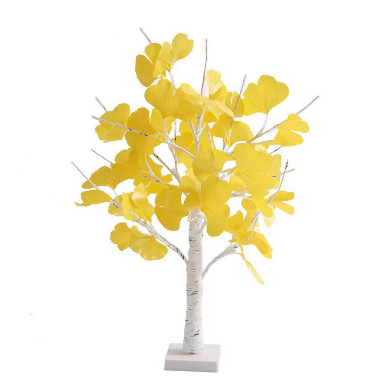 Lighted Birch Tree with Egg Ornaments