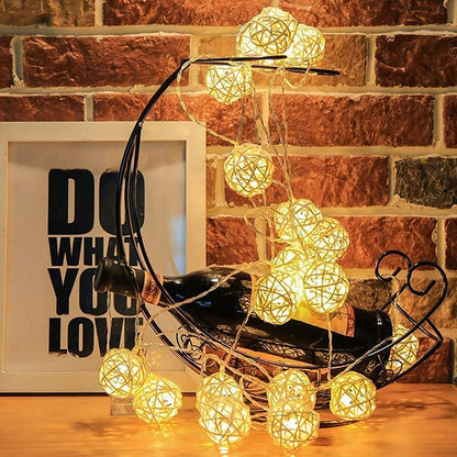 Rattan Ball String Lights