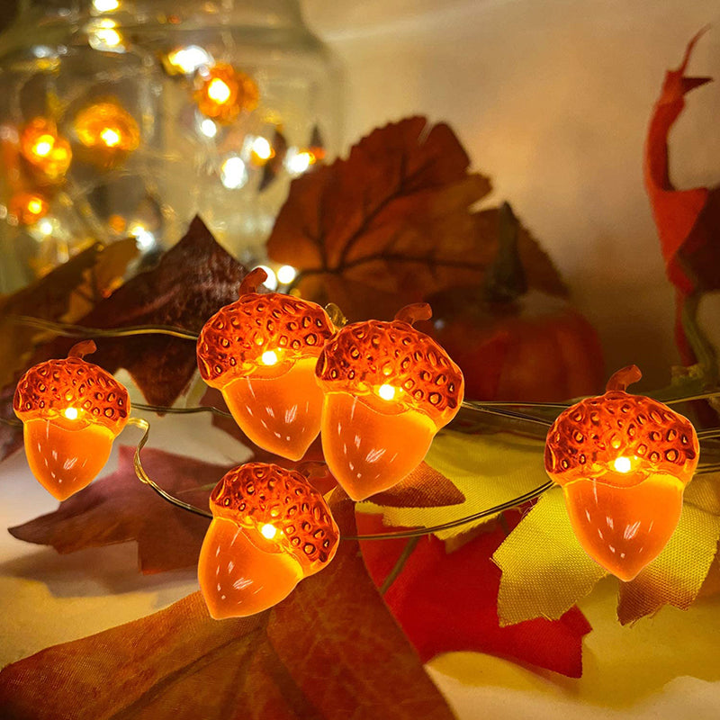 Acorn Harvest String Lights, Battery