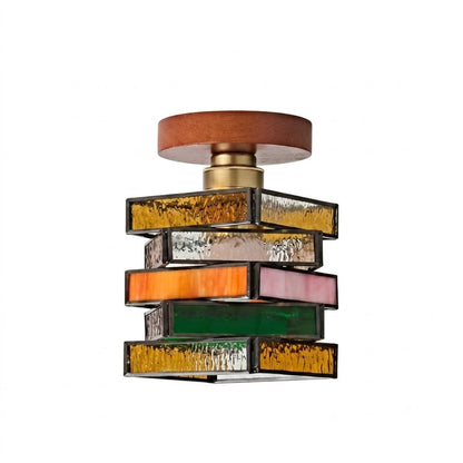 Handcrafted Stained Glass Ceiling Light