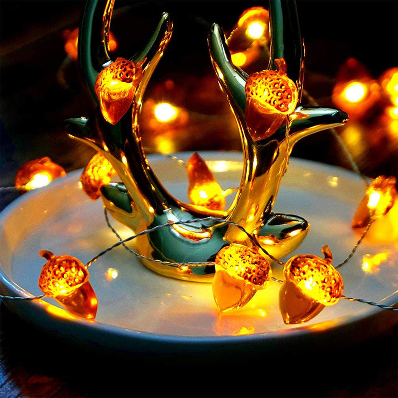 Acorn Harvest String Lights, Battery